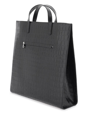 COURREGÈS Classic Black Leather Tote for Women