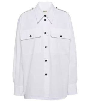 KHAITE Timeless White Cotton Shirt for Women