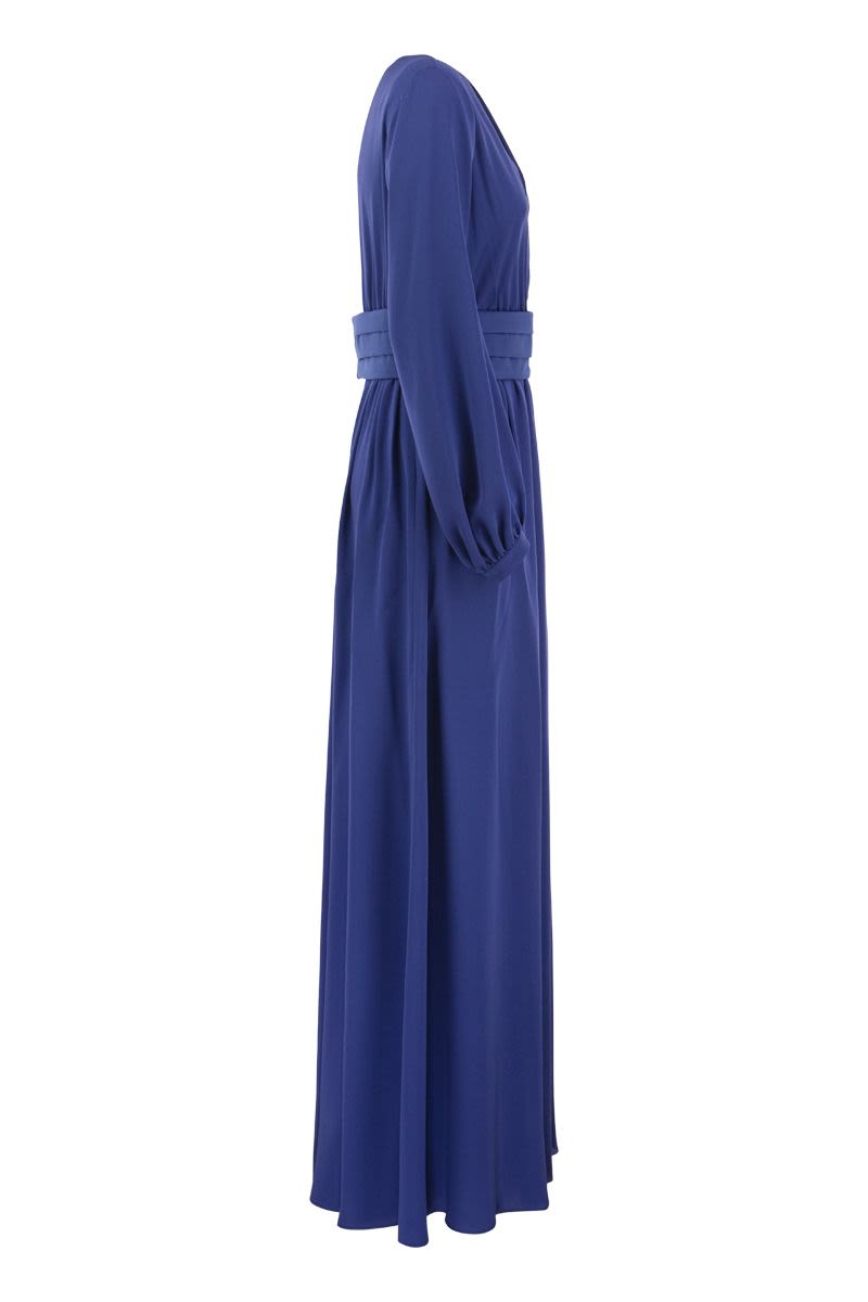 MAX MARA Elegance in Blue: Silk Georgette Dress for Women