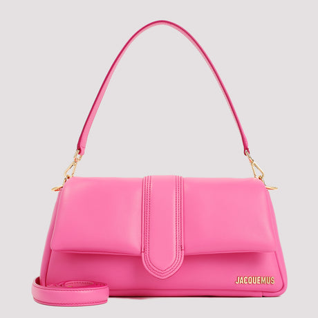 JACQUEMUS Fuchsia Padded Leather Handbag with Metal Logo by LE BAMBIMOU