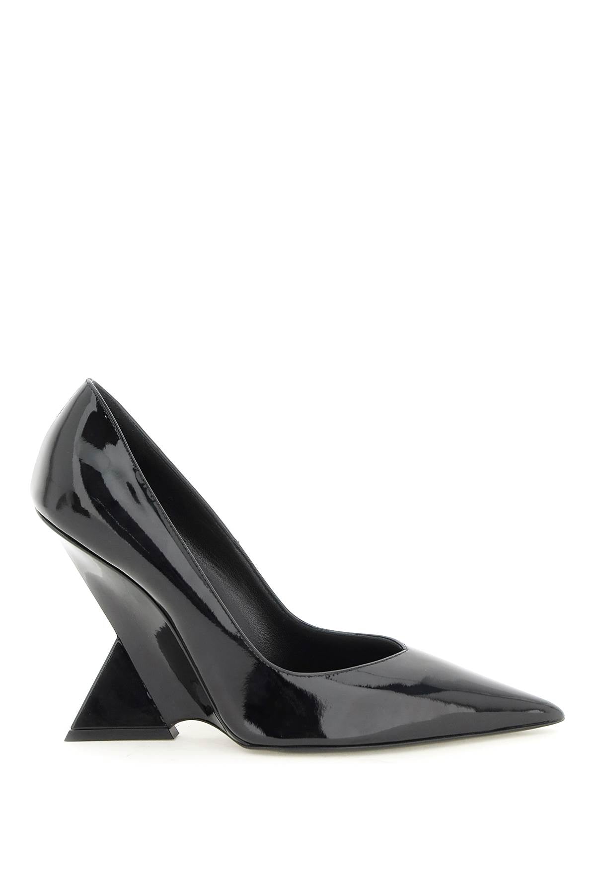 THE ATTICO Black Patent Leather Pointed Pumps