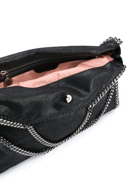 简约黑色大号链条手提包 - 可持续设计