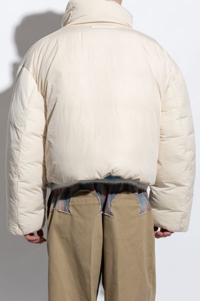 JACQUEMUS Asymmetrical Highneck Puffer Jacket - Offwhite