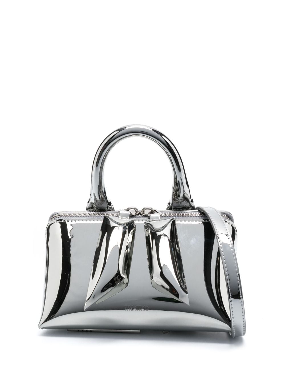 THE ATTICO Gray Laminated Crossbody Handbag for Women by FW23