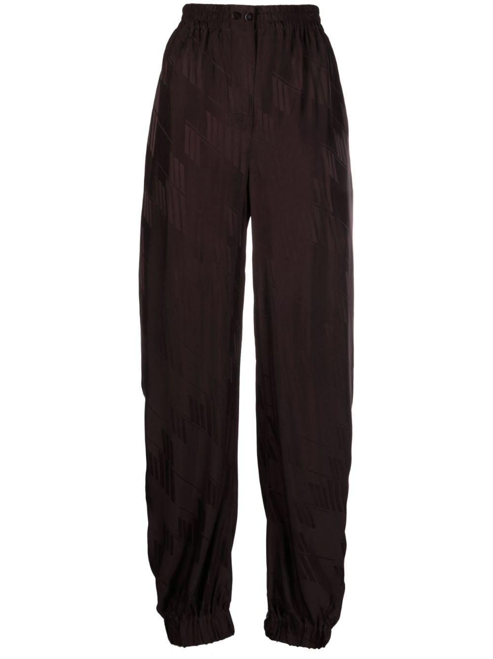 THE ATTICO Dark Brown Monogram Pants for Women - FW23