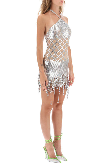 THE ATTICO Sparkling Hexagonal Sequin Mini Dress for Women