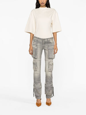 THE ATTICO Grey Jean Pants for Women - FW23 Collection