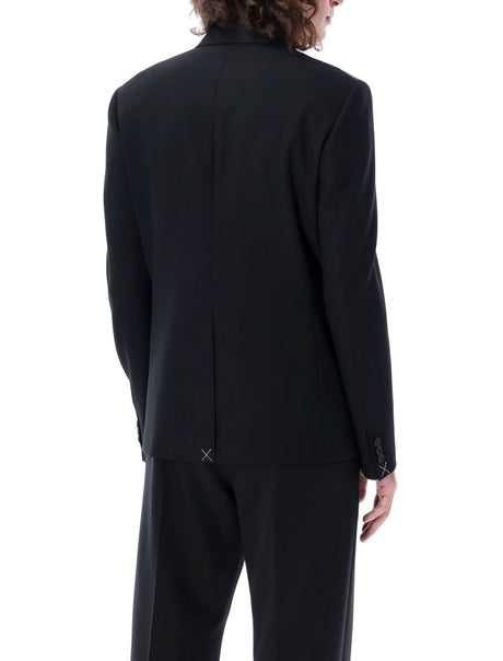 男士双排扣黑色西装外套 - FW23系列