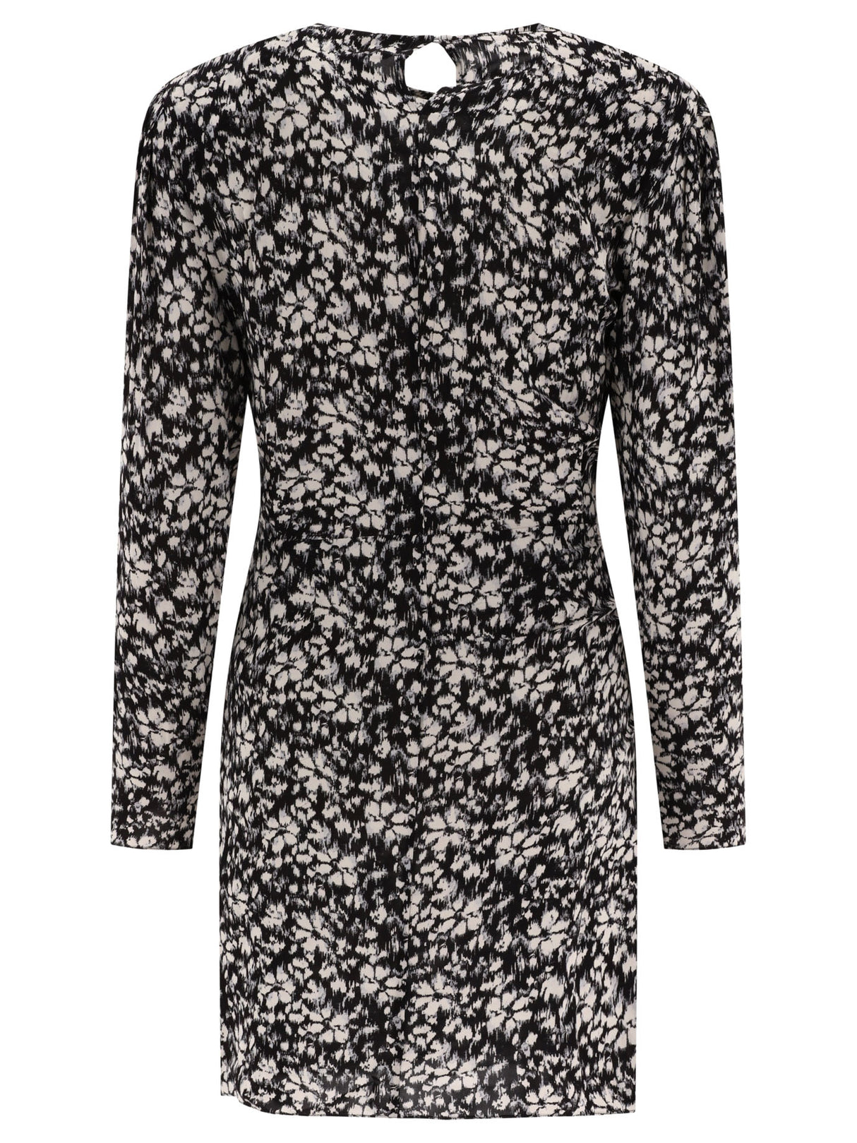 ISABEL MARANT ETOILE Black Ruffle Dress for Women - Long Sleeves, Bow at Waist - FW23 Collection