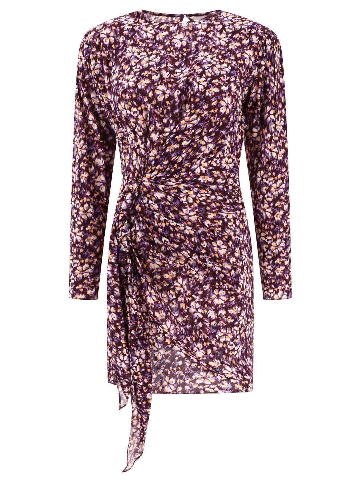 ISABEL MARANT ETOILE Purple Ruffle Bow Dress for Women - FW23 Collection