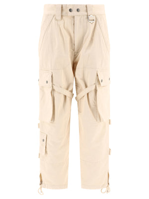 ISABEL MARANT ETOILE SS23 Women's Beige Cargo Trousers - Regular Fit