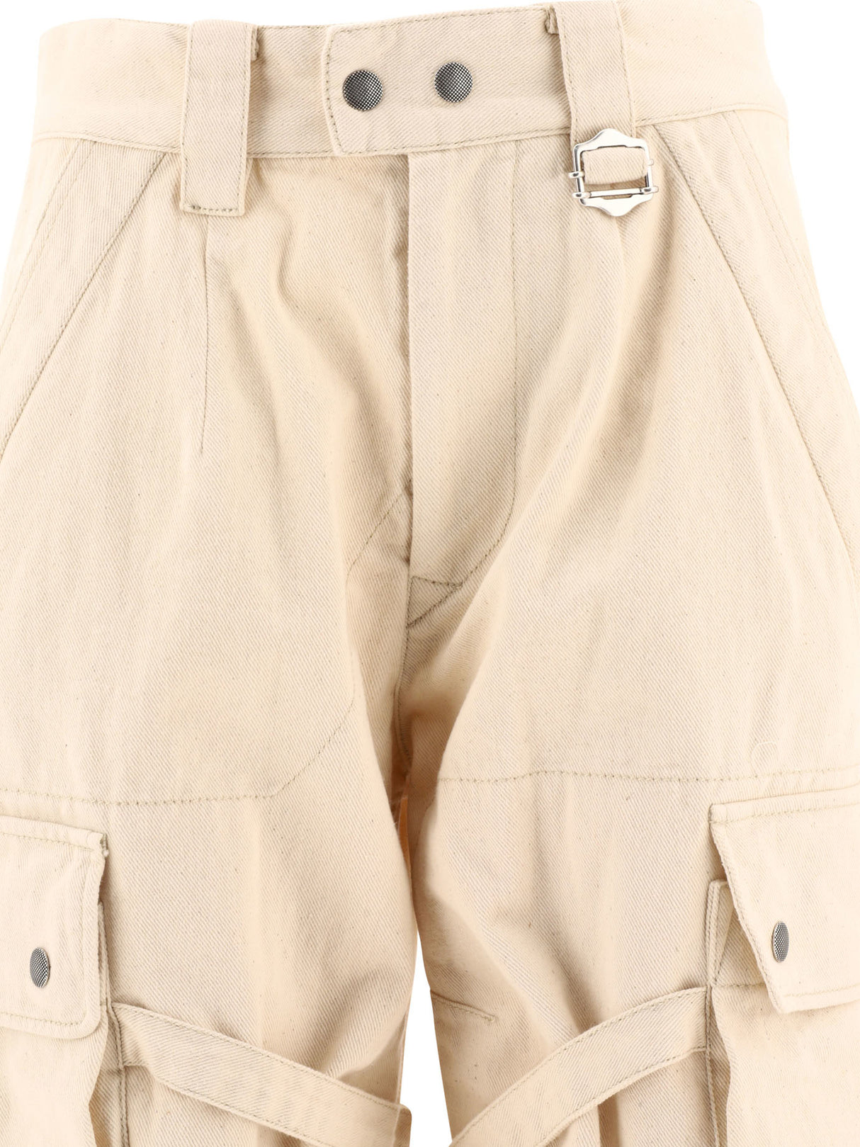 ISABEL MARANT ETOILE SS23 Women's Beige Cargo Trousers - Regular Fit