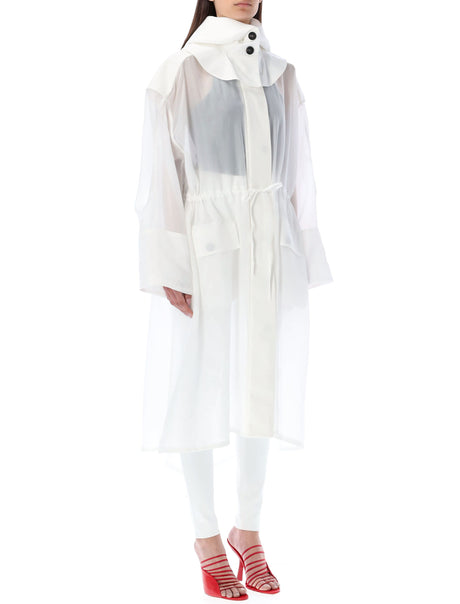 FERRAGAMO Unlined Light Knit Trench in White for Women - SS23 Collection