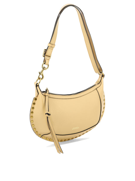 ISABEL MARANT Beige Shoulder Handbag for Women with Removable Strap and Gold-Tone Studs