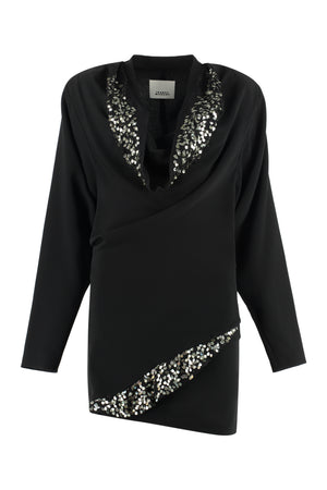 ISABEL MARANT Sequin Asymmetric Dress for Women in Black - SS23 Collection
