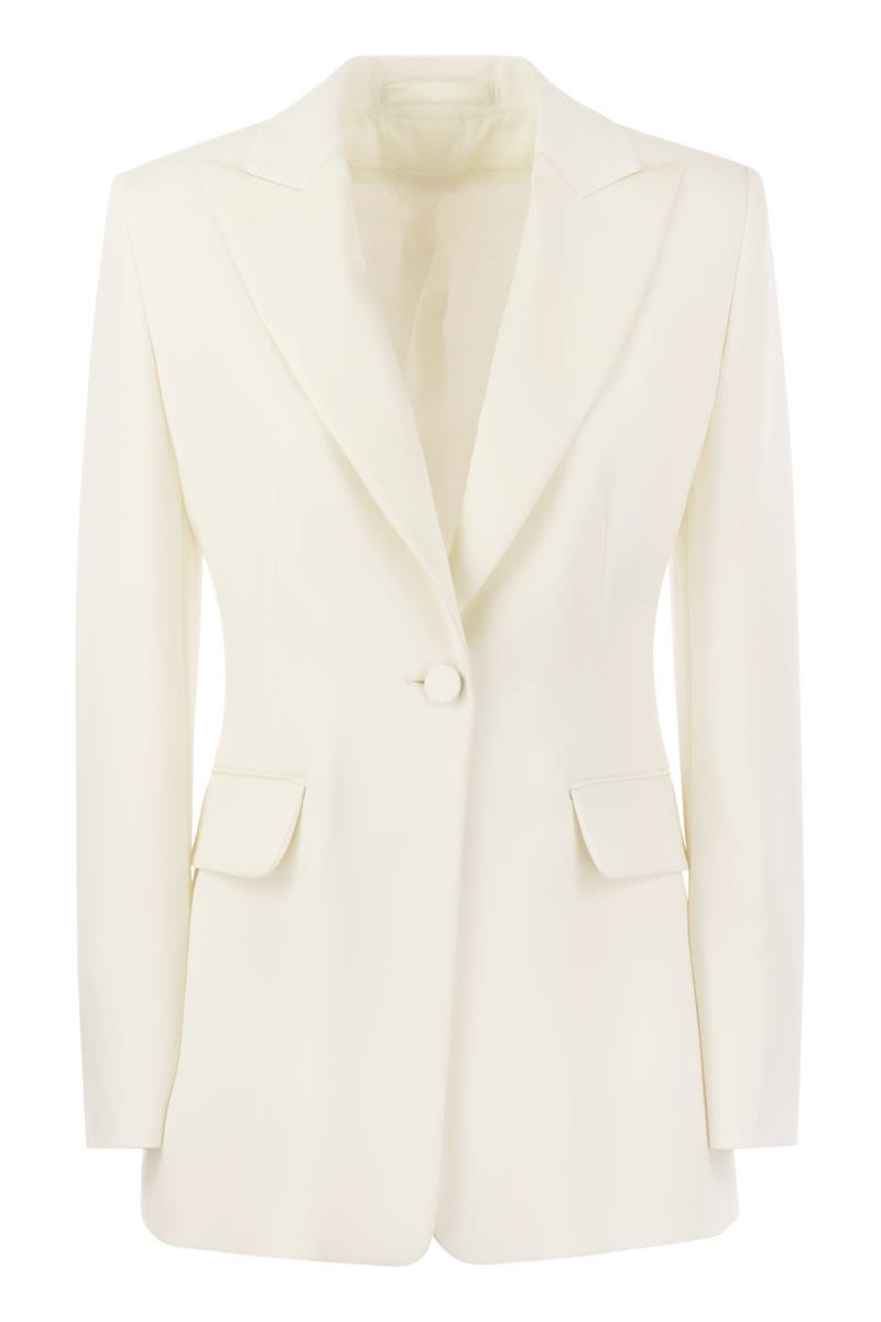 MAX MARA Elegant White Tuxedo Jacket for Women - SS24