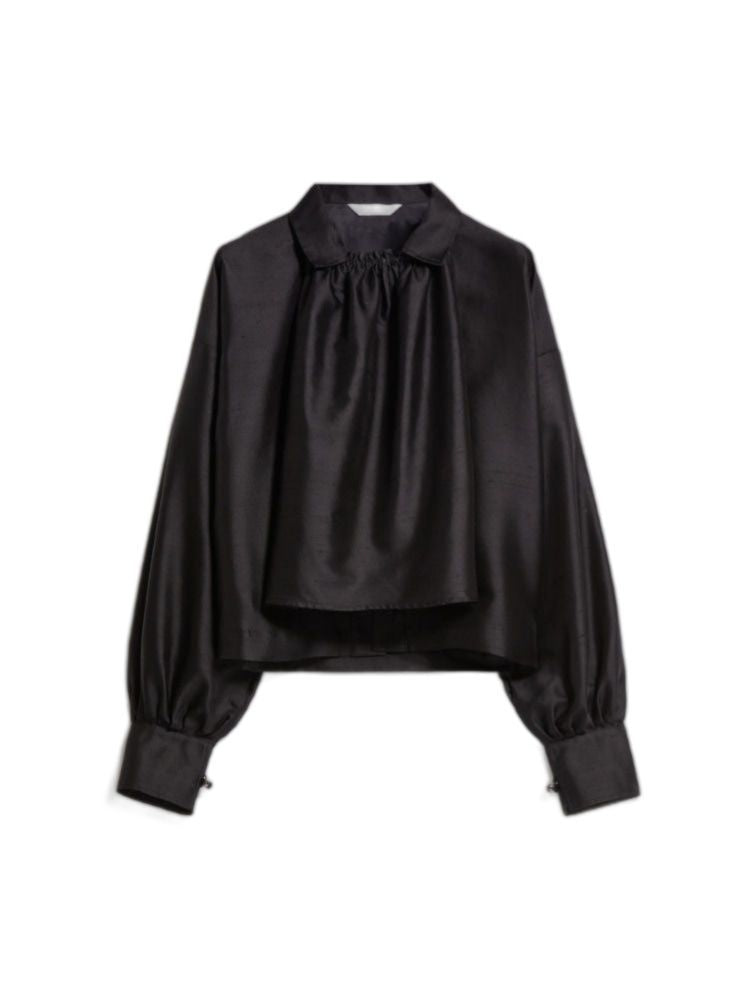 Sophisticated Black Silk and Cotton Shirt for Women by MAX MARA