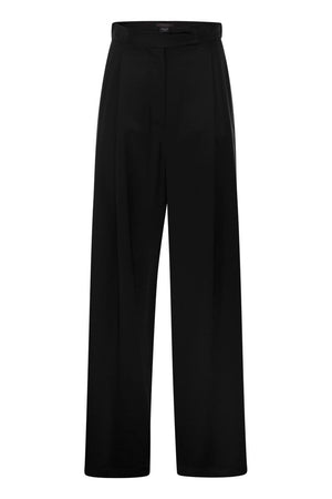 MAX MARA Black Silk Flare Trousers for Women - SS24 Collection