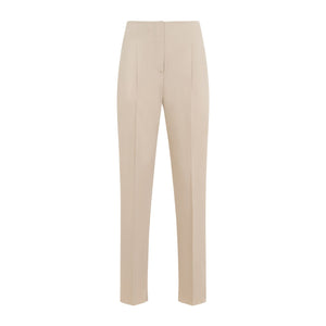 MAX MARA Cotton Twill Pants for Women in Nude & Neutrals - SS24 Collection