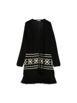 时髦黑色奥里昂女式羊毛衫- SS24系列