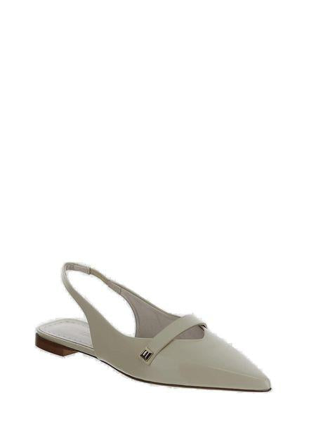 MAX MARA Tan Calf Leather Pumps for Women from the SS24 Collection