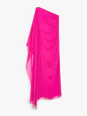 MAX MARA Fuchsia One Shoulder Dress for Women - SS24 Collection