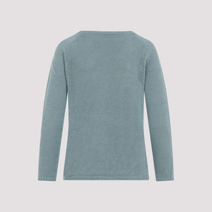 MAX MARA Blue Linen Sweater for Women - SS24 Collection