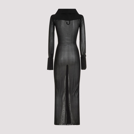 女士优雅黑色拼的连衣裙-SS24款