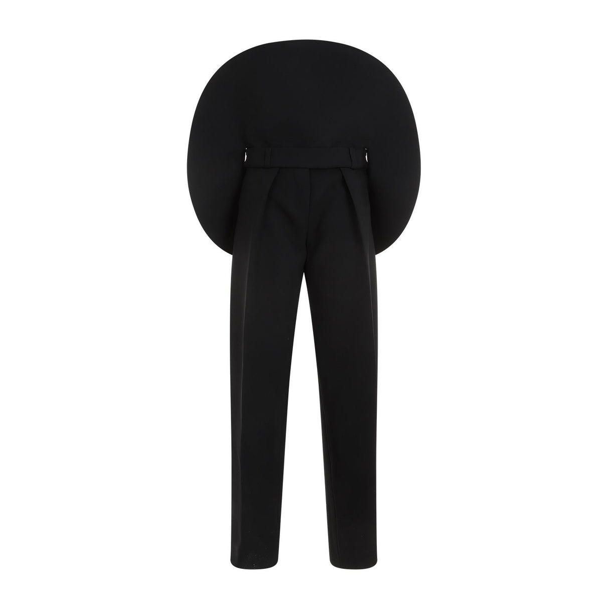 女士黑色聚酯纤维裤子 - SS24 系列
