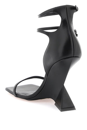 THE ATTICO Smooth Leather Grace Sandals with Coated Sculpture Heel