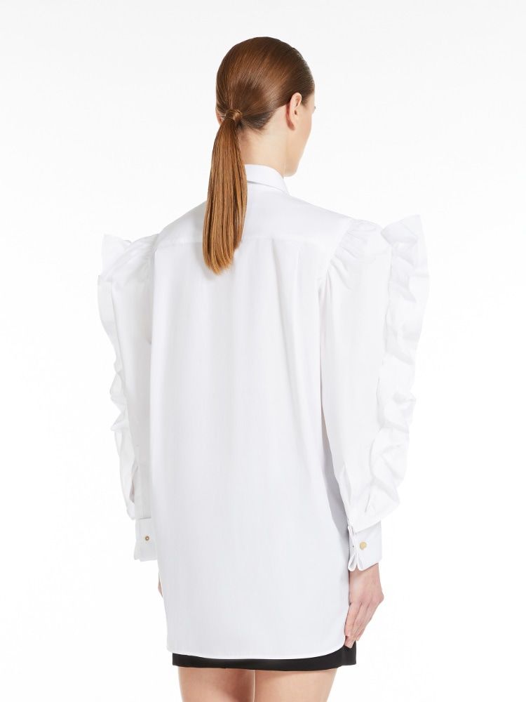 MAX MARA Stylish Pleiadi Shirt in Classic White for Women