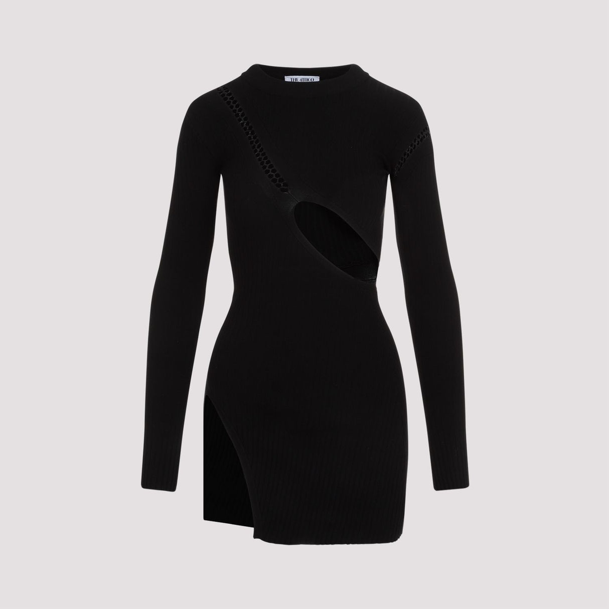 THE ATTICO Black Viscose Mini Dress for Women - SS24