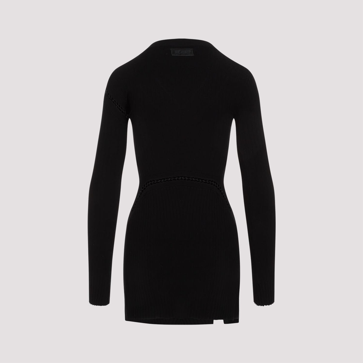 THE ATTICO Black Viscose Mini Dress for Women - SS24