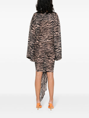 THE ATTICO Zebra Print Mini Dress for Women - SS24 Collection