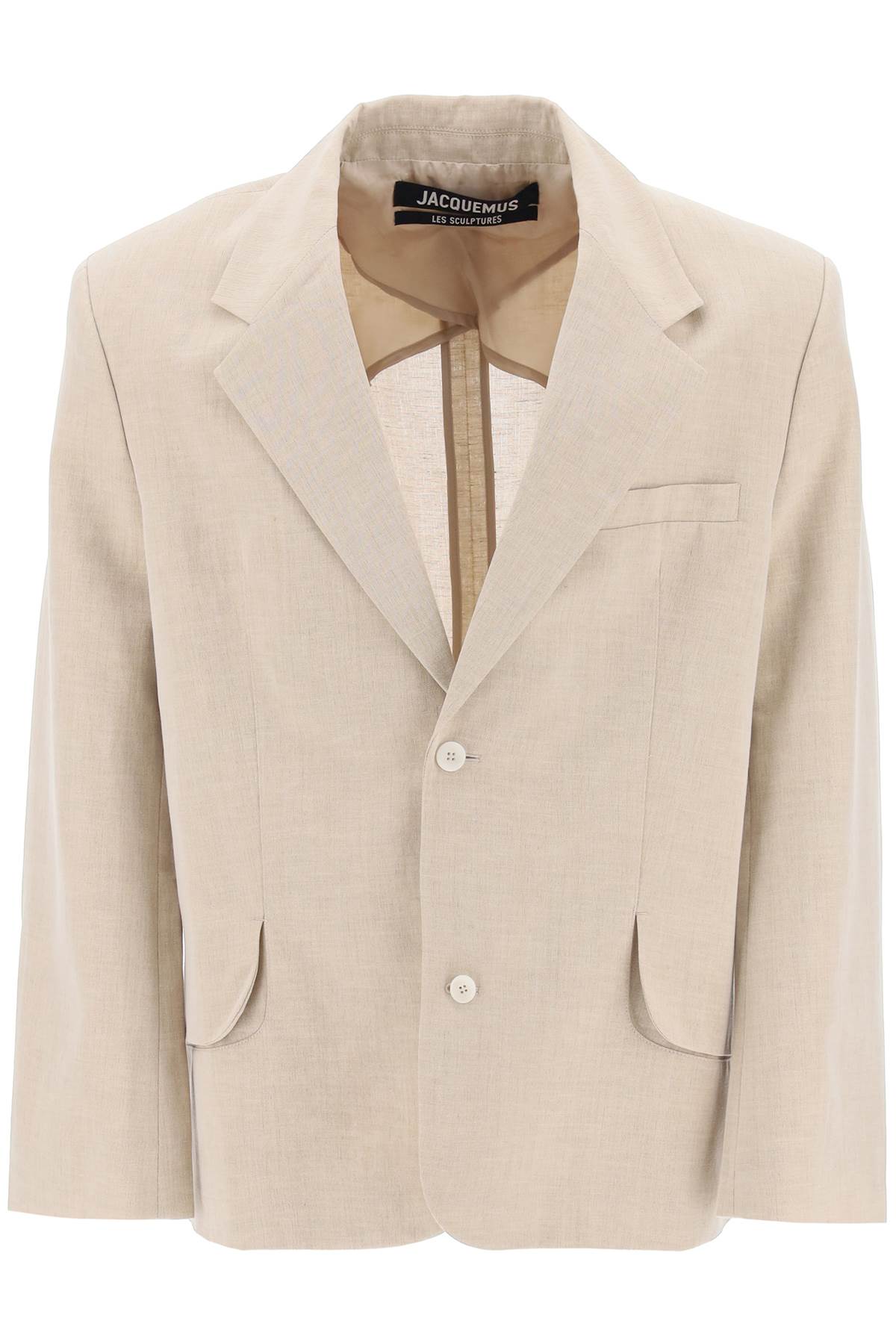 JACQUEMUS Men's Beige Single-Breasted Jacket for SS24 Season