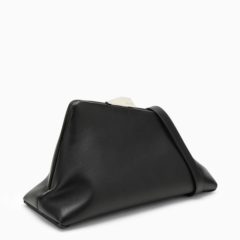THE ATTICO Sleek and Chic: Black Leather Clutch for Women