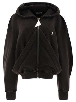 THE ATTICO ZIPPERED HOODIE WITH LOGO