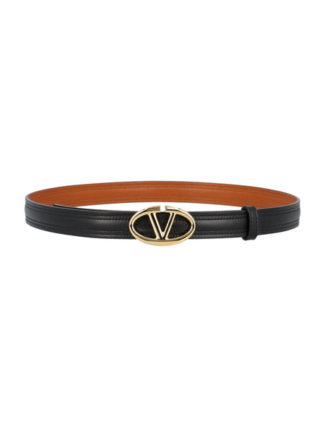 VALENTINO GARAVANI The Bold Mini VLogo Leather Belt, 2cm