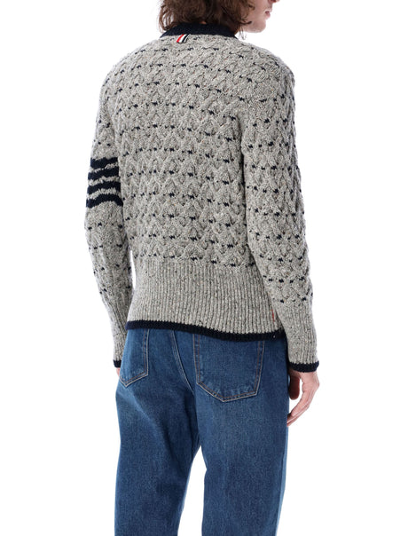 THOM BROWNE ALL-OVER CABLE STITCH CLASSIC CREWNECK