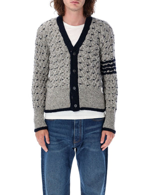 THOM BROWNE ALL-OVER CABLE STITCH CLASSIC CARDIGAN