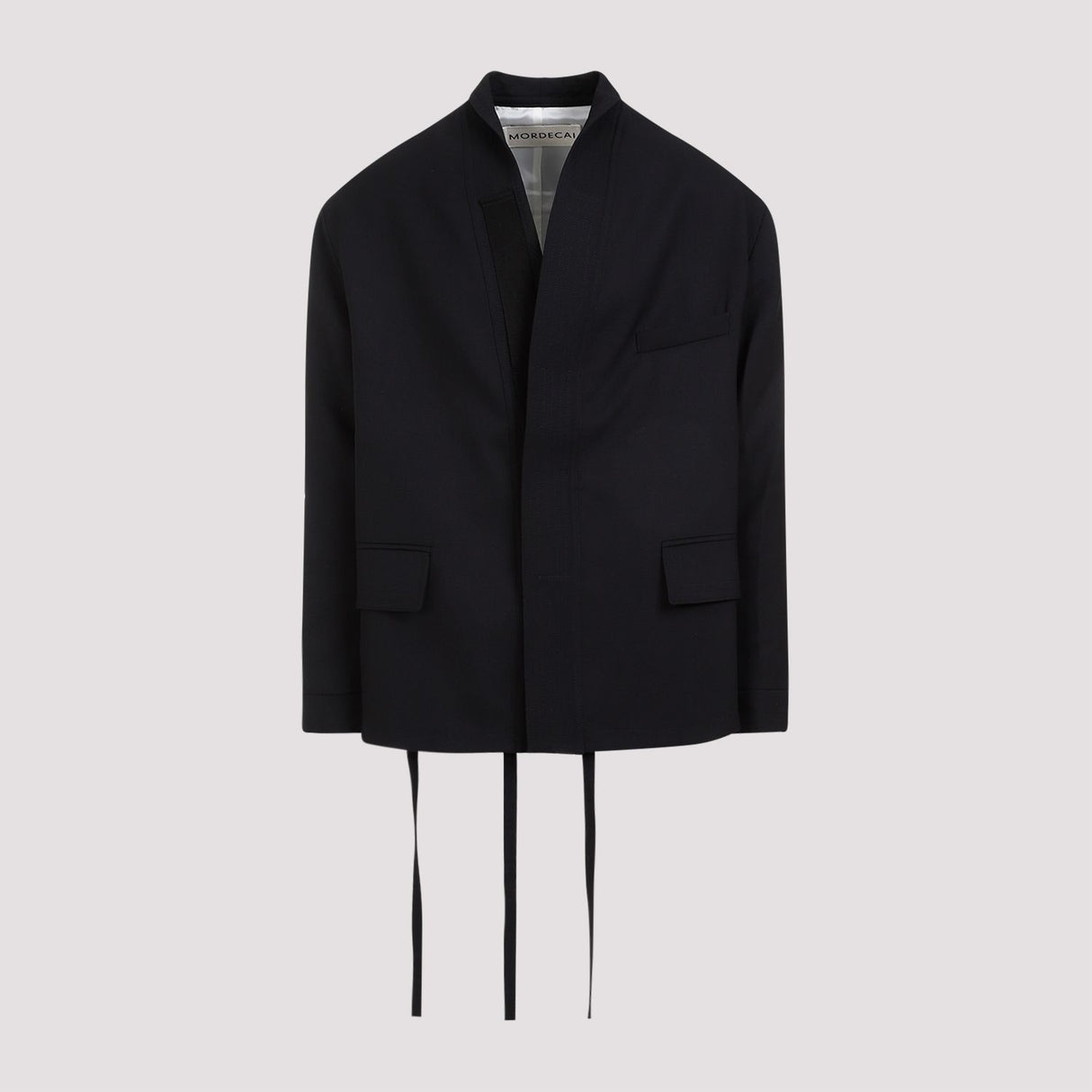 MORDECAI Men's Black Kimono Suit Jacket for SS24