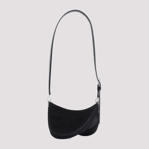 时尚女士曲线手提包-SS24黑色时尚肩背双用包