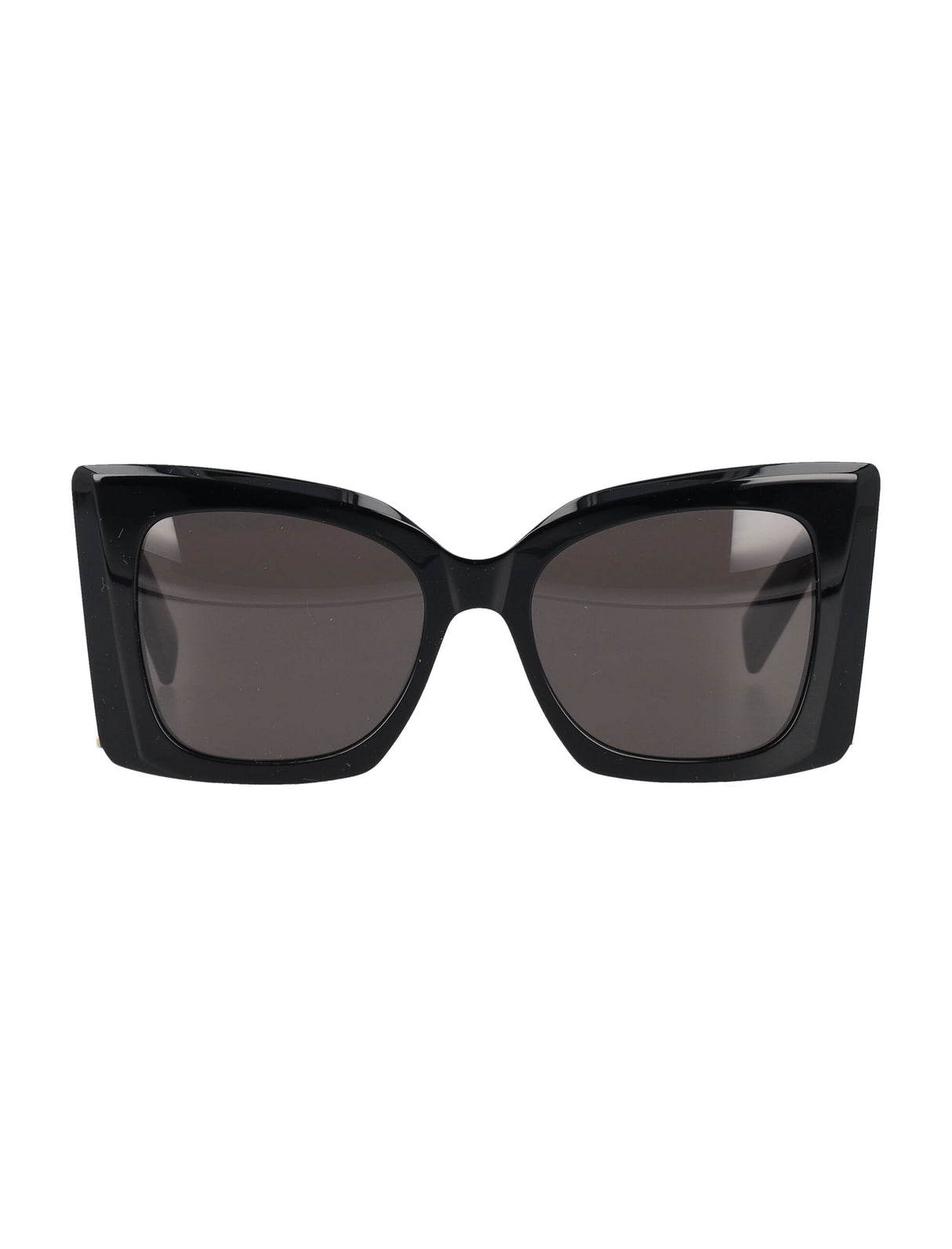 SAINT LAURENT Oversized Cat-Eye Black Sunglasses for Women with Cassandre Logo