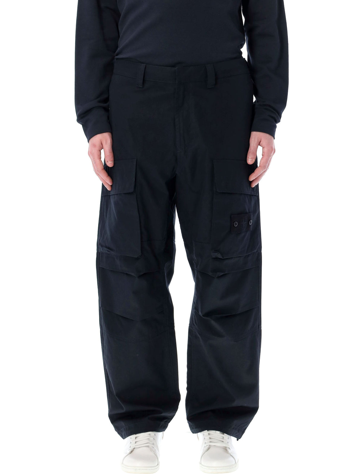 STONE ISLAND Men's Ghost Cargo Pants in Navy Blue for SS24