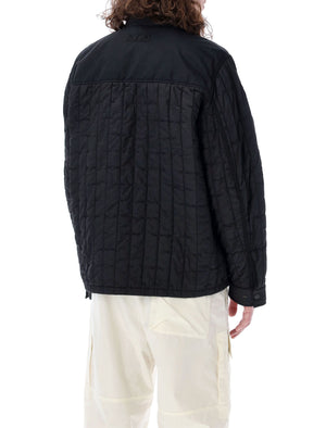 STONE ISLAND Black Quilted Shirt-Jacket for Men - SS24