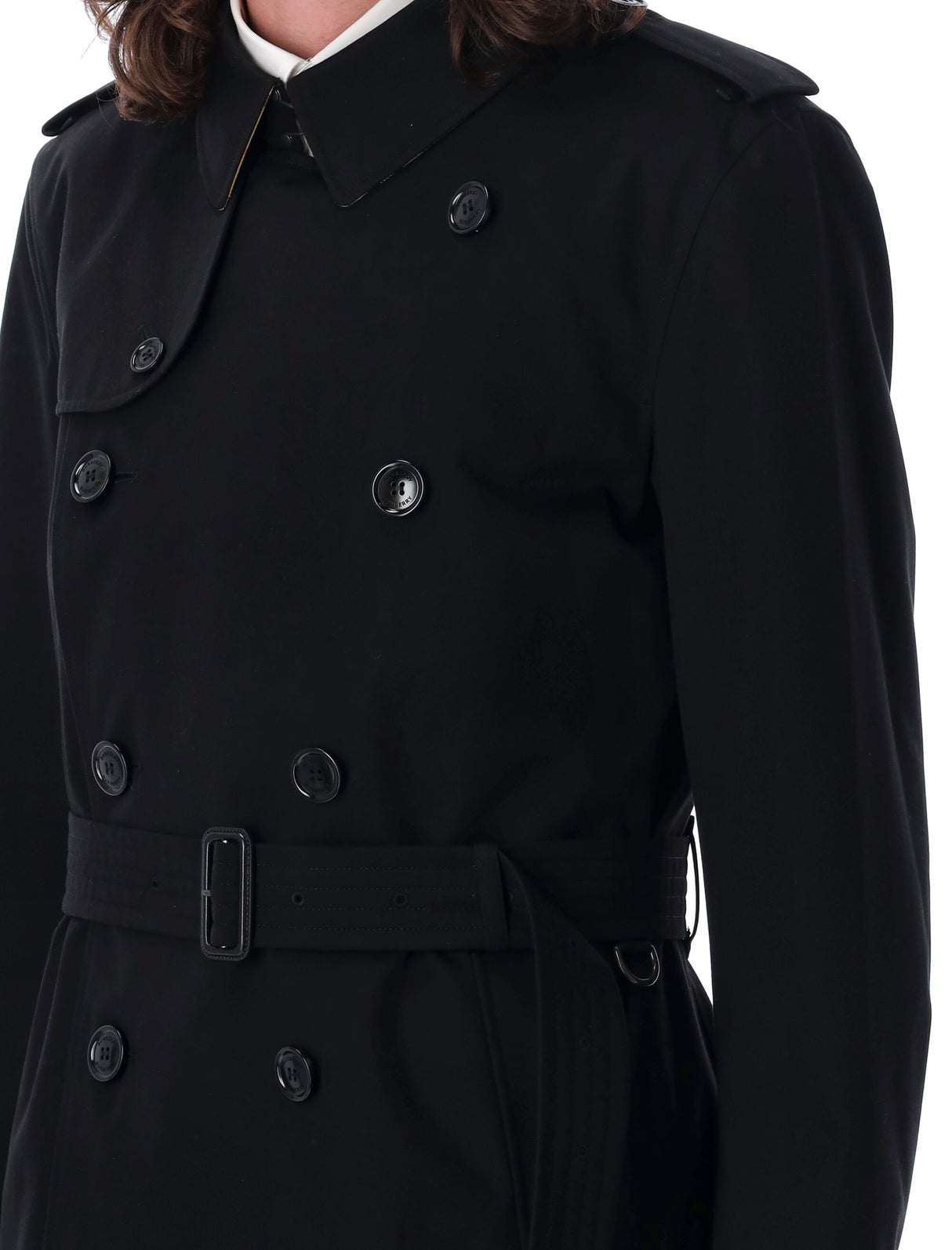 男士短款黑色经典风衣（SS24季度）