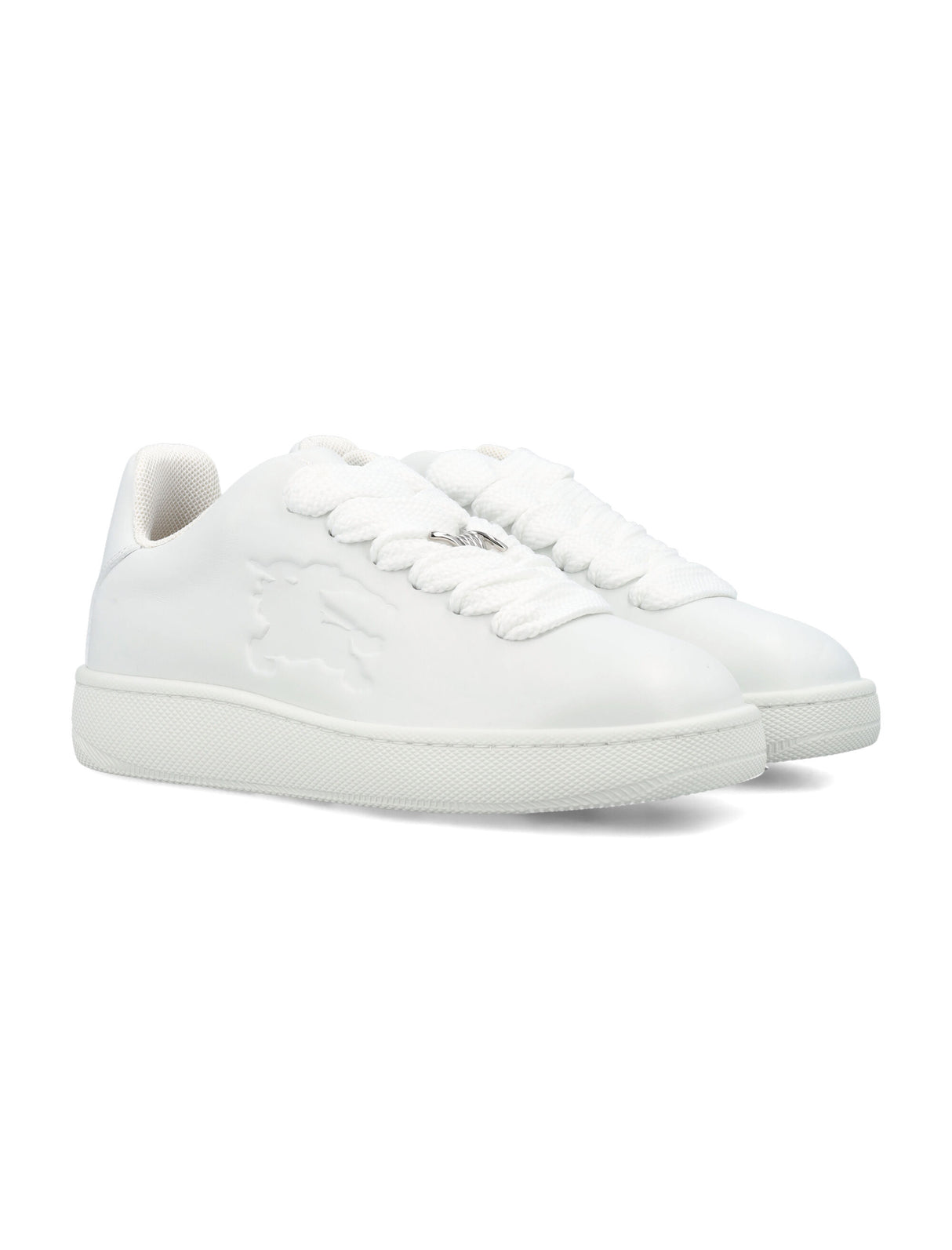 BURBERRY Women's Low Top Leather Box Sneaker in White - SS24 Collection