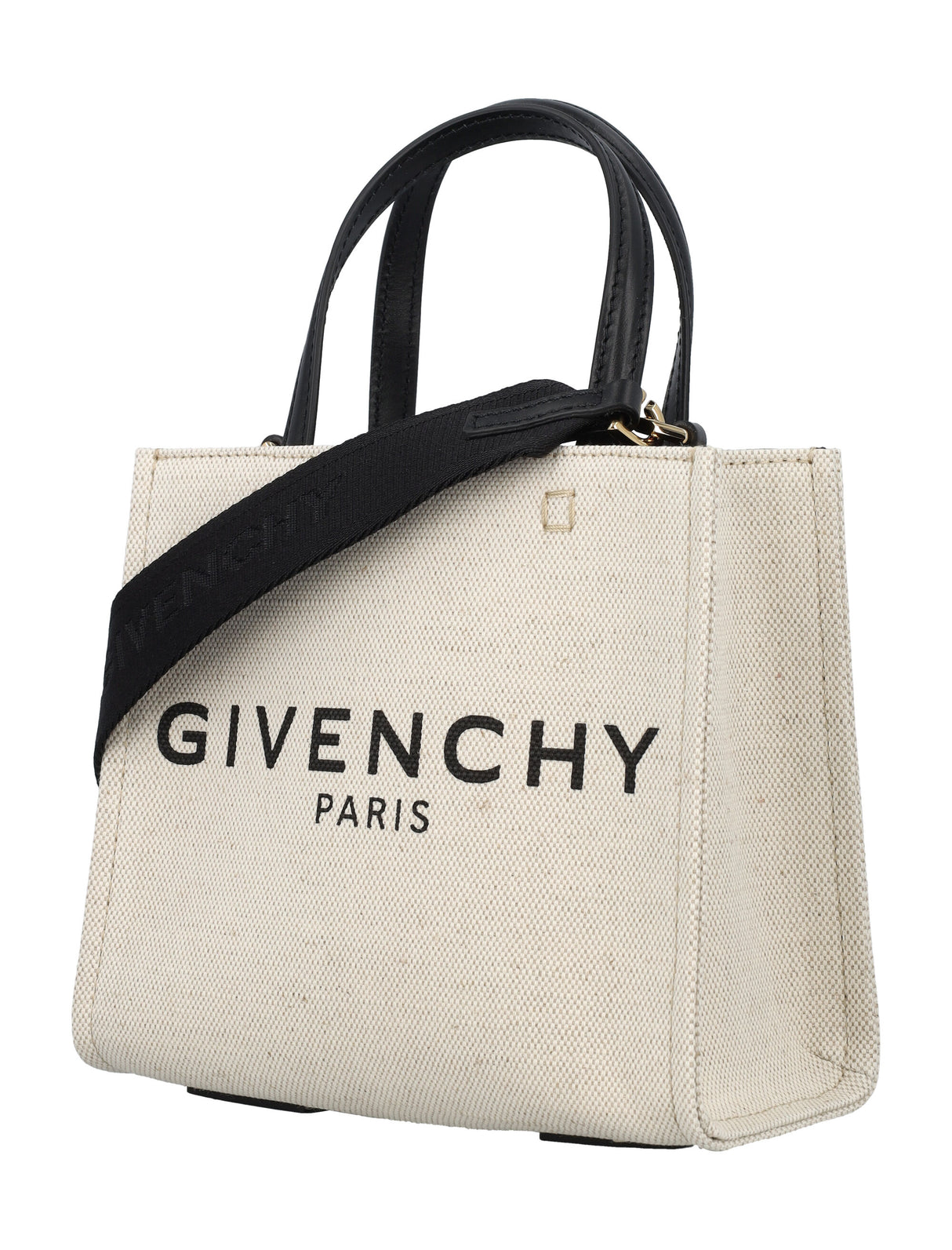 GIVENCHY Beige Mini G-Tote Handbag with Removable Strap and Logo Detail