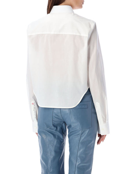 MARNI Organic Cotton Cropped Shirt with Ultra-Rounded Hem for Women
