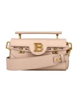 BALMAIN Elegant Beige Leather Crossbody Handbag for Women - SS24 Collection